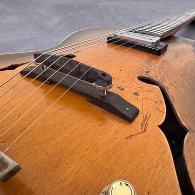 Hoyer restored archtop 1950s - trussrod, refret, pickup etc with video image 19