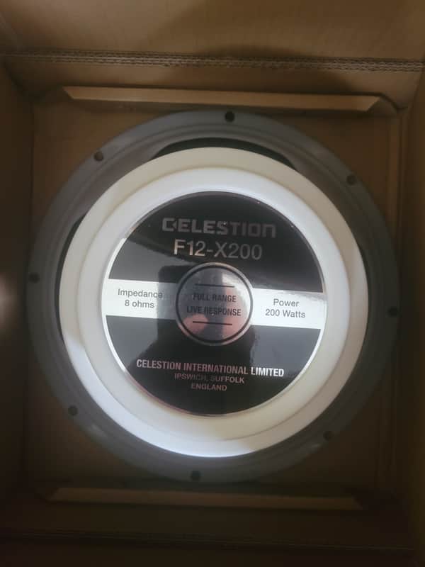 Celestion F12-X200 12" 200-Watt 8ohm Full Range Live Response Modeling Amp Speaker 2020s - White image 1