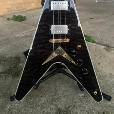 Dean V Select Quilt Maple 2010s - Trans Black image 2