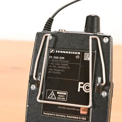 Sennheiser ew 300 IEM G3 Wireless IEM System - A1 Range NO POWER SUPPLY CG01ZVV image 15