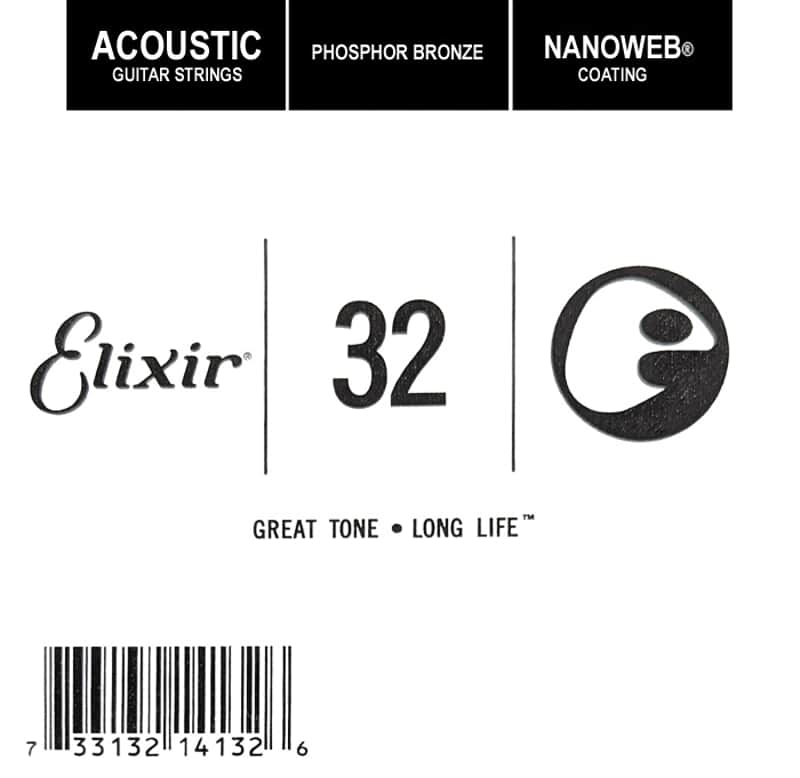 Elixir Nanoweb Single .32 Phosphor Bronze Wound String image 1