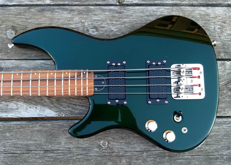 Left Handed Fury Guitars Tornado bass 1990 Dark Green Lefty image 1