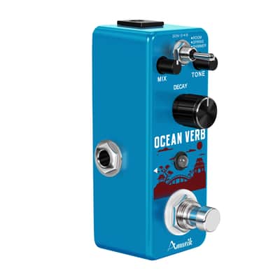 AMUZIK LEF-3800 Digital Reverb Pedal Ocean Verb Effect Pedals For Electric Guitar Bass Wide Adjustable Range 3 Modes True Bypass image 5