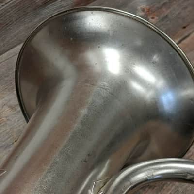 Lyon & Healy American Professional Baritone Euphonium Antique Vintage Silver image 8