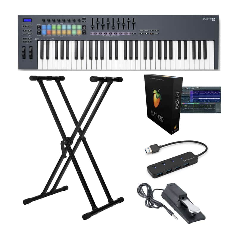 Novation FLkey 61-Key MIDI Keyboard Controller with FL Studio 20 Bundle image 1