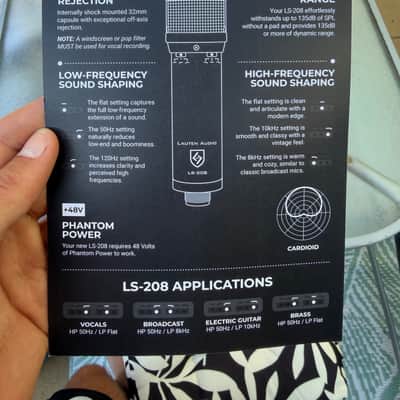 Lauten Audio LS-208 Large Diaphragm Cardioid Condenser Microphone 2018 - 2020 - Black image 12