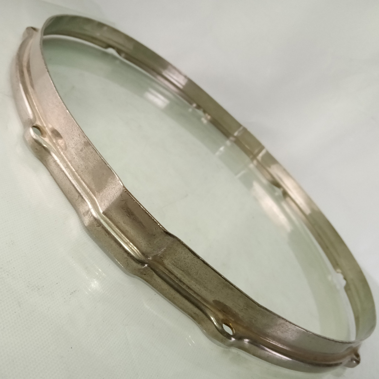 Leedy 15"NOB Double-Flange Snare Drum Resonant Rim/Hoop Nickel-Brass Vintage 20s — main photograph