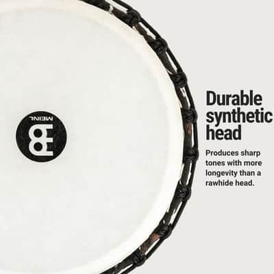 Meinl Percussion Djembe with Synthetic Shell - 10" Medium Size Rope Tuned Synthetic Head (PADJ6-M-F) image 4