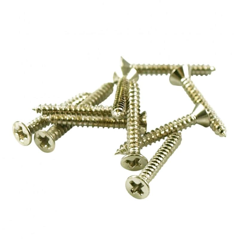 4x NICKEL LONG HUMBUCKER MOUNTING RING SCREWS FOR BRIDGE POSITION 2 x 3/4 in. image 1