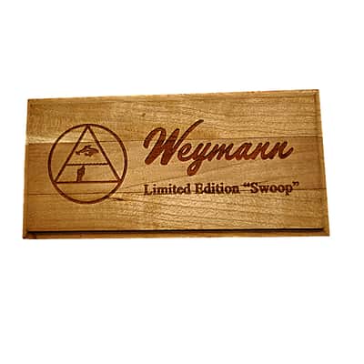 Weymann® USA Made PIEZO ready Swoop 160th Anniversary LIMITED EDITION Solid Brass Piezo Hardtail Fixed "Ultimate Swoop" Bridge - Piezo Ready (model PS-1 bridge only - no saddles) image 5