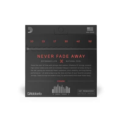 D'Addario 10-52 Light Top/Heavy Bottom Coated Electric Guitar Strings image 3