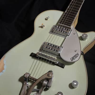 Gretsch Custom Shop 59 Duo Jet Masterbuilt by Chad Henricksen Heavy Relic - Faded Sonic Blue image 1