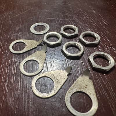 Gibson Vintage 1970’s Volume Tone Jack Pointers Washer Nuts Les Paul ES SG 1971 1972 1973 1974 1970’s image 4