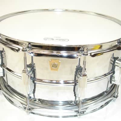 Ludwig LB402B 14"x6.5" Chrome Over Brass Snare Drum image 1