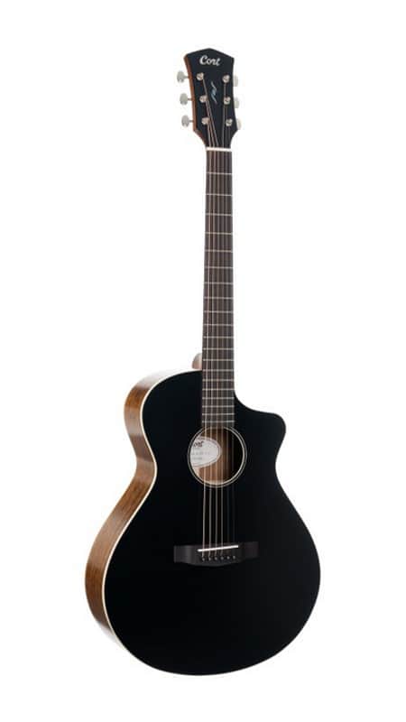 Cort CORE-MC Ovangkol Acoustic-Electric Guitar w/Gig-bag. Black Top Semi Gloss, B-Stock image 1