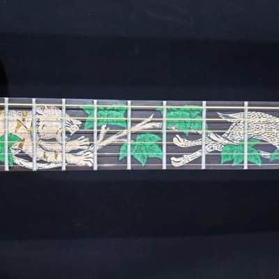 Blueberry Handmade Grand Concert Cutaway Guitar Tiger Motif image 8