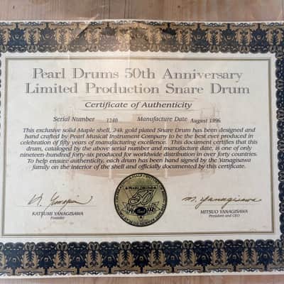 Pearl M-1946 50th anniversary snare 14x5.5” 1996 - #Black mist image 5