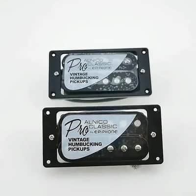 Epiphone Black ProAlnico Humbucker Pickups Set Fit Epiphone Humbucker Pickups Set image 1