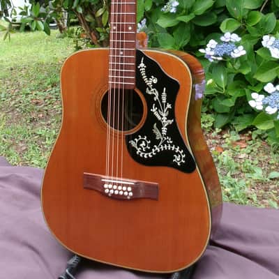1973 K.Yairi F-180 12-String Acoustic Guitar - Rare / International Label - Made in Japan +Hard Case image 4