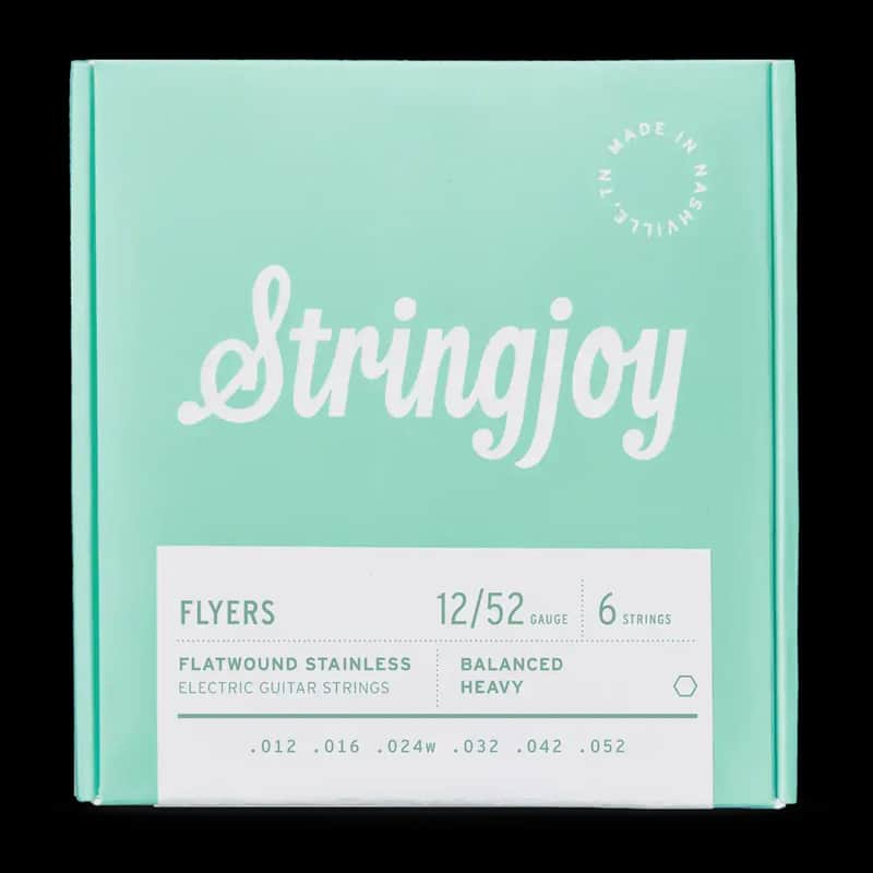 Stringjoy Flyers 12-52 Balanced Heavy Gauge Flyers - Flatwound Stainless Electric Guitar Strings image 1