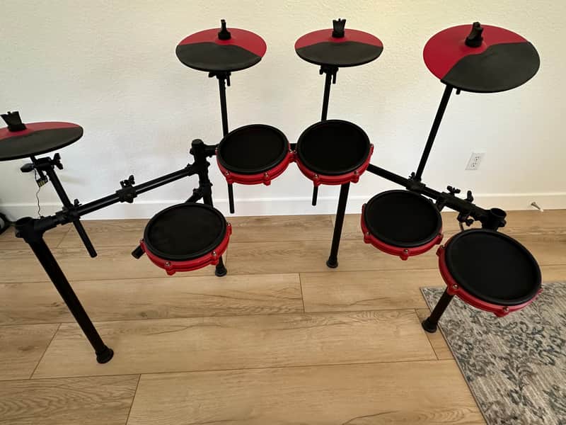 Alesis Nitro Mesh Expanded Electronic Drum Kit Red image 1