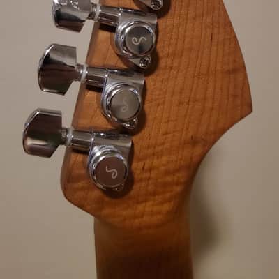 Warmoth Hybrid Tele 2022 - Black-Red-Yellow Burst - Right Hand Reverse image 9