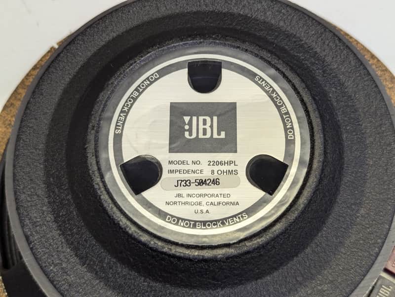 Super Clean! Matched Pair JBL 2206HPL 600 Watt 12