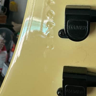 Hamer Scarab Bass Guitar 1984 - White Rick Savage Def Leppard image 14
