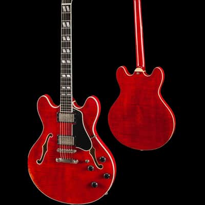 Eastman T59/v-RD Semi Hollow Antique Red Electric Guitar image 2