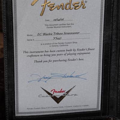 Fender Stratocaster Eric Clapton Blackie Tribute 2006 image 23