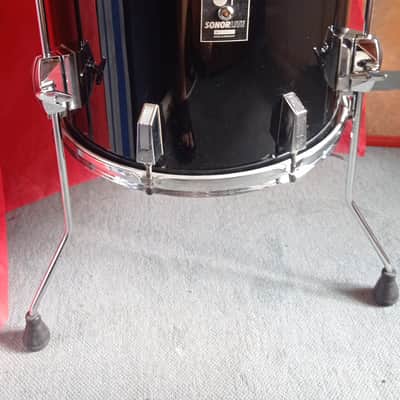 Ultra Rare 1986 Sonor Lite 16"x17"( Depth ) Floor Tom - Black Lacquer - 100% Original - Pristine Condition image 2