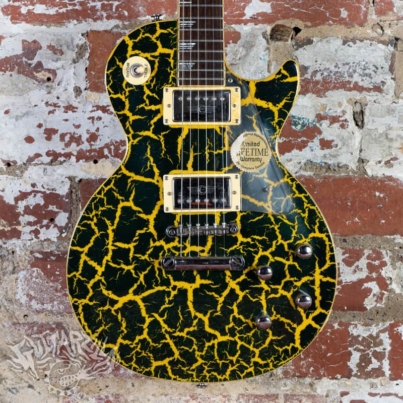 2001 Epiphone Les Paul Nuclear Extreme Yellow Crackle