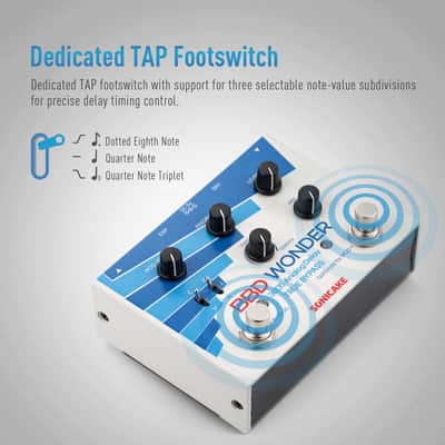 SONICAKE Delay & Modulation Guitar Pedal with Tap Tempo - BBD Wonder QDS-10 | Electric Guitar Bass Effects with 1200ms Delay, Chorus/Vibrato, Support External EXP Pedal, Dry Signal Output, True Bypass image 6