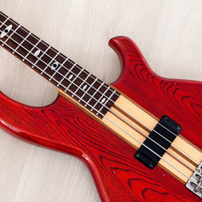 1982 Aria Pro II SB-R60 PR Vintage Neck Through Bass Padauk Red, Near-Mint, Japan Matsumoku image 7