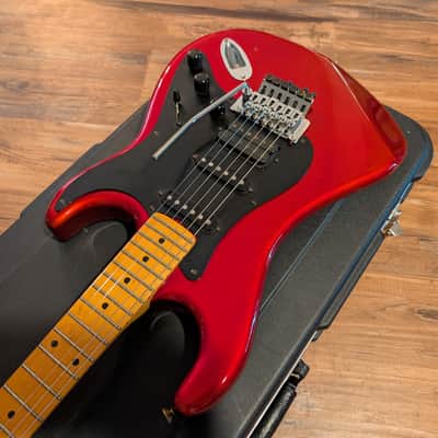 1983 Kramer Pacer Deluxe Electric Guitar Candy Red "B Plate" Original Parts W/HSC image 6