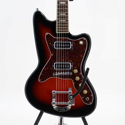 Used AS/IS Silvertone 1478 Reissue Red Silver Flake Burst Electric Guitar image 1