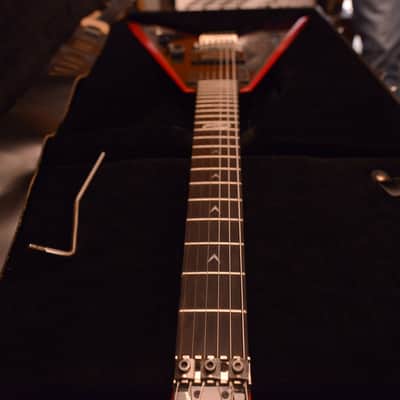 Dean Dimebag Darrell Razorback Flying V Pantera Signature Dime Guitar Black Red Bevels + Hard Case image 8