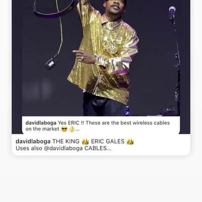 David Laboga / HiEnd Guitar Cable for Wireless Shure 77cm / 30,3''/ Locking Mini XLR 4pin / WA305 use by SCORPIONS, Steve Stevens, ERIC GALES image 3