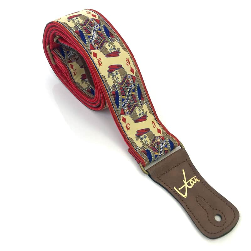 1To1Music Guitar Strap - Vegan Jack of by Vtar Diamonds