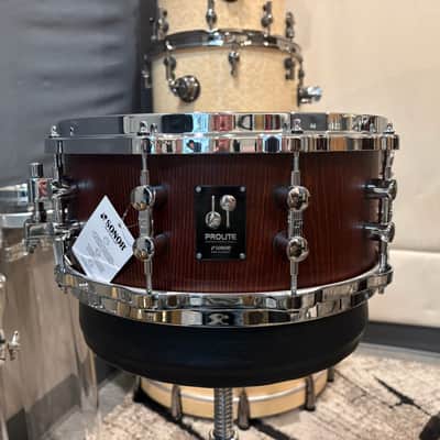 Sonor Prolite 6X14 Nussbaum Satin Hella Die Cast Hoops Snare Drum image 1
