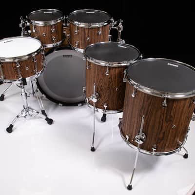 Varus Drums 5pc Shell Pack Mahogany Shells - Bocote Outer Ply image 3
