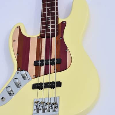 Ankh Instruments Woodie (new), 35" scale, L/H, 4 string, Jazz Bass,2021, 2021, Butter Cream image 1