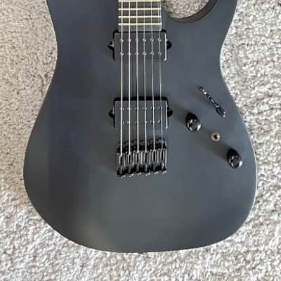 Ibanez RG Iron Label Electric Guitar Flat Black, Model RGRTB621BKF image 1