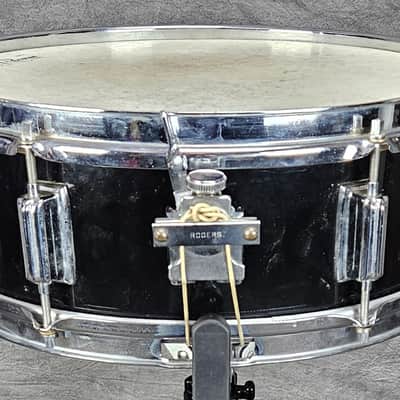 Rogers Luxor 14x5 Snare Drum 1960s - Jet Black Pearl image 2