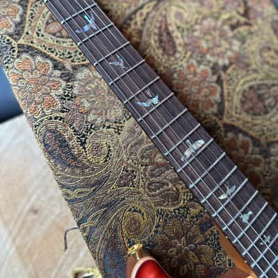 PRS DGT David Grissom Signature Wood Library Flame Maple 10 Top, Brazilian Rosewood FB - RARE! Bonnie Pink Cherry Burst 410959 image 16