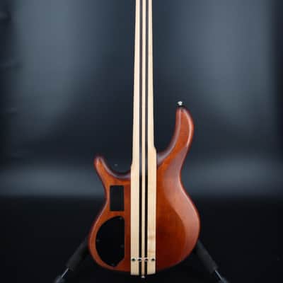 Cort A4 Plus FMMH OPN Artisan Series Figured Maple/Mahogany 4-String Bass - Open Pore Natural image 8