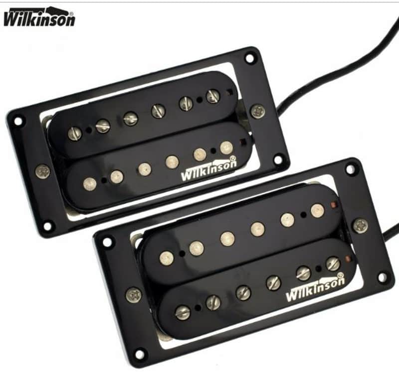 Wilkinson Premium WHHB AlNiCo V Humbucker Pickup Neck/Bridge Set - Black image 1