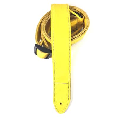 Yellow Premium Leather Ukulele Strap -Bright Yellow Leather Ukulele Strap -Handmade -Soft Leather Ukulele Strap - Button Ukulele Strap image 5