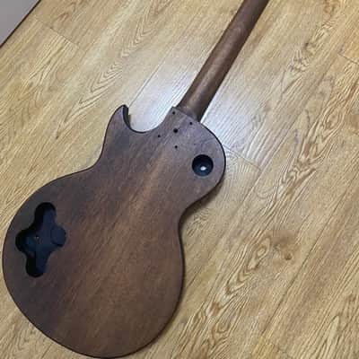 Unfinished Carbonized LP-Style Guitar，Alder Body + Mahogany Neck with Rosewood Fingerboard image 3