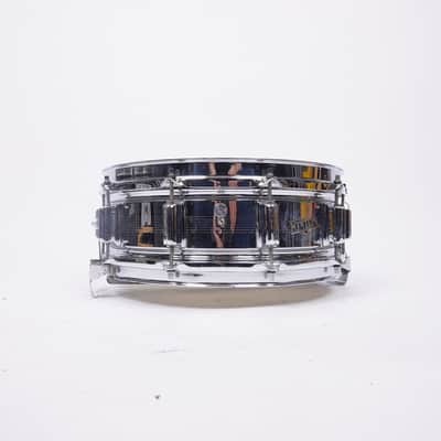 ROGERS DYNASONIC CHROME OVER BRASS SNARE DRUM (MADE IN ENGLAND)-14" x 5" image 5